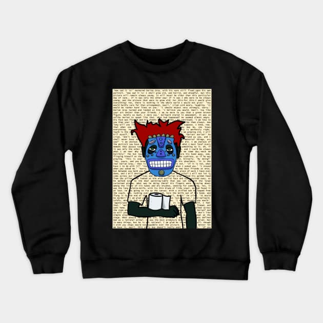 Charming Personality: A Whimsical Portrait Crewneck Sweatshirt by Hashed Art